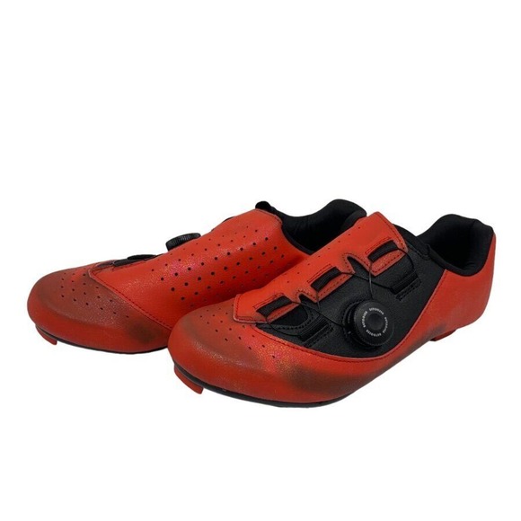 DWZRG Betoosen Mens Road Cycling Shoes Indoor/Outdoor Red/Bla Iridescent 5 1/2 M - Picture 4 of 8